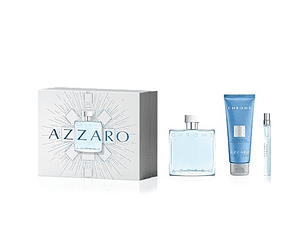 Perfume Azzaro Chrome Varon Edt 100 ml / 10 ml / Hair & Body Shampoo 75 ml Estuche