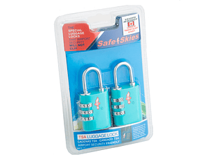 Candado Grande Doble Safe Skies Tsa Con Clave Neon Verde