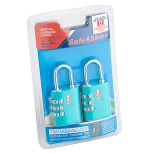 Candado Grande Doble Safe Skies Tsa Con Clave Neon Verde