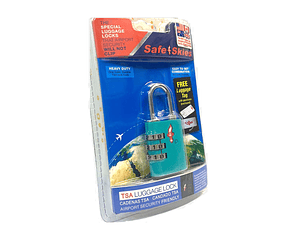 Candado Grande Safe Skies Tsa Con Clave Neon Verde