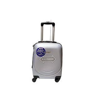 Maleta De Fibra 4 Ruedas Chica Lisa Notebook Silver 0072