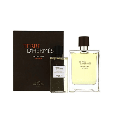 Perfume Terre Dhermes Eau Intense Vetiver Varon Edp 100 Ml / Shower Gel 80 Ml Estuche