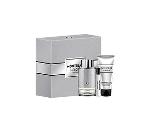 Perfume Mont Blanc Explorer Platinum Hombre Edp 100 ml / 7,5 ml / Shower Gel 100 ml Estuche