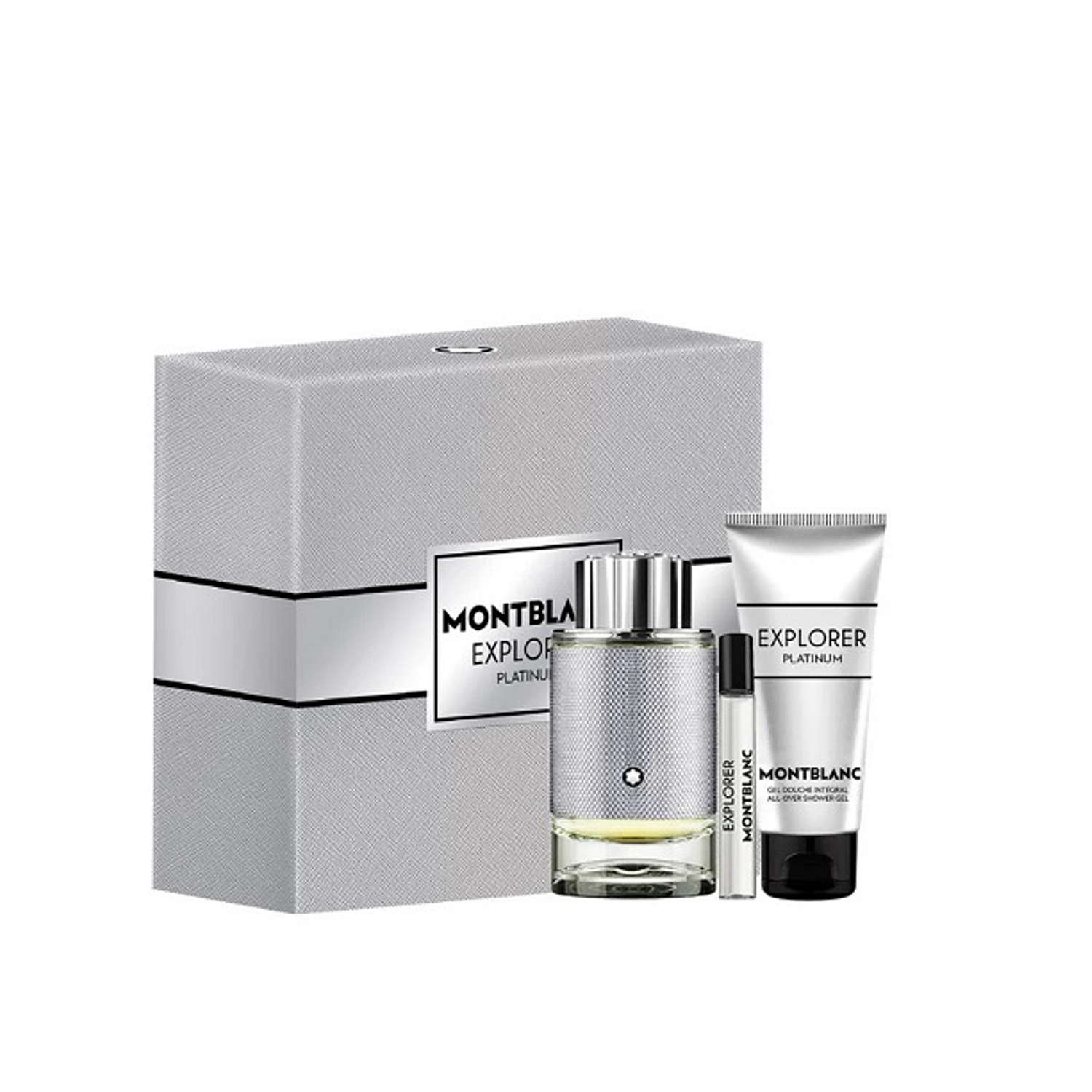 Perfume Mont Blanc Explorer Platinum Hombre Edp 100 ml / 7,5 ml / Shower Gel 100 ml Estuche