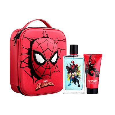 Perfume Spiderman Niño Edt 100 Ml / Bolso 3D / Shower Gel 100 Ml Estuche