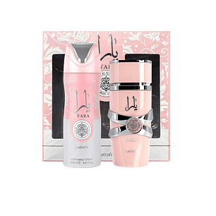 PERFUME LATTAFA YARA DAMA EDP 100 ML / DESODORANTE 200 ML ESTUCHE