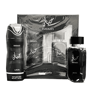 PERFUME LATTAFA HAYAATI UNISEX EDP 100 ML / DESODORANTE 200 ML ESTUCHE