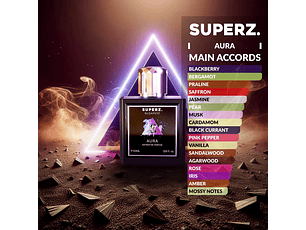 PERFUME SUPERZ AURA UNISEX EXTRAIT DE PARFUM 50 ML