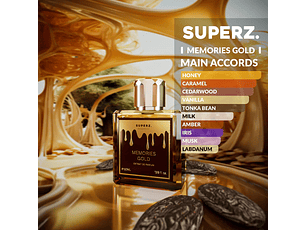 PERFUME SUPERZ MEMORIES GOLD UNISEX EXTRAIT DE PARFUM 50 ML