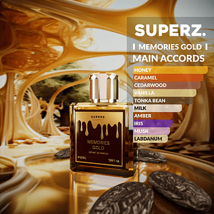 PERFUME SUPERZ MEMORIES GOLD UNISEX EXTRAIT DE PARFUM 50 ML