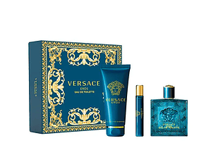 Perfume Eros Versace Varon Edp 100 ml / 10 ml / Shower Gel 150 ml Estuche