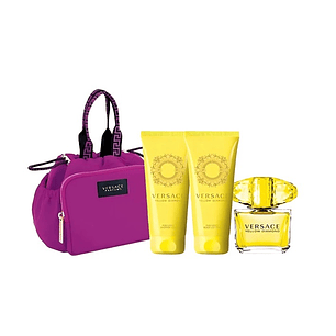 PERFUME VERSACE YELLOW DIAMOND DAMA EDT 90 ML / BODY LOTION 100 ML / SHOWER GEL 100 ML / BOLSO ESTUCHE