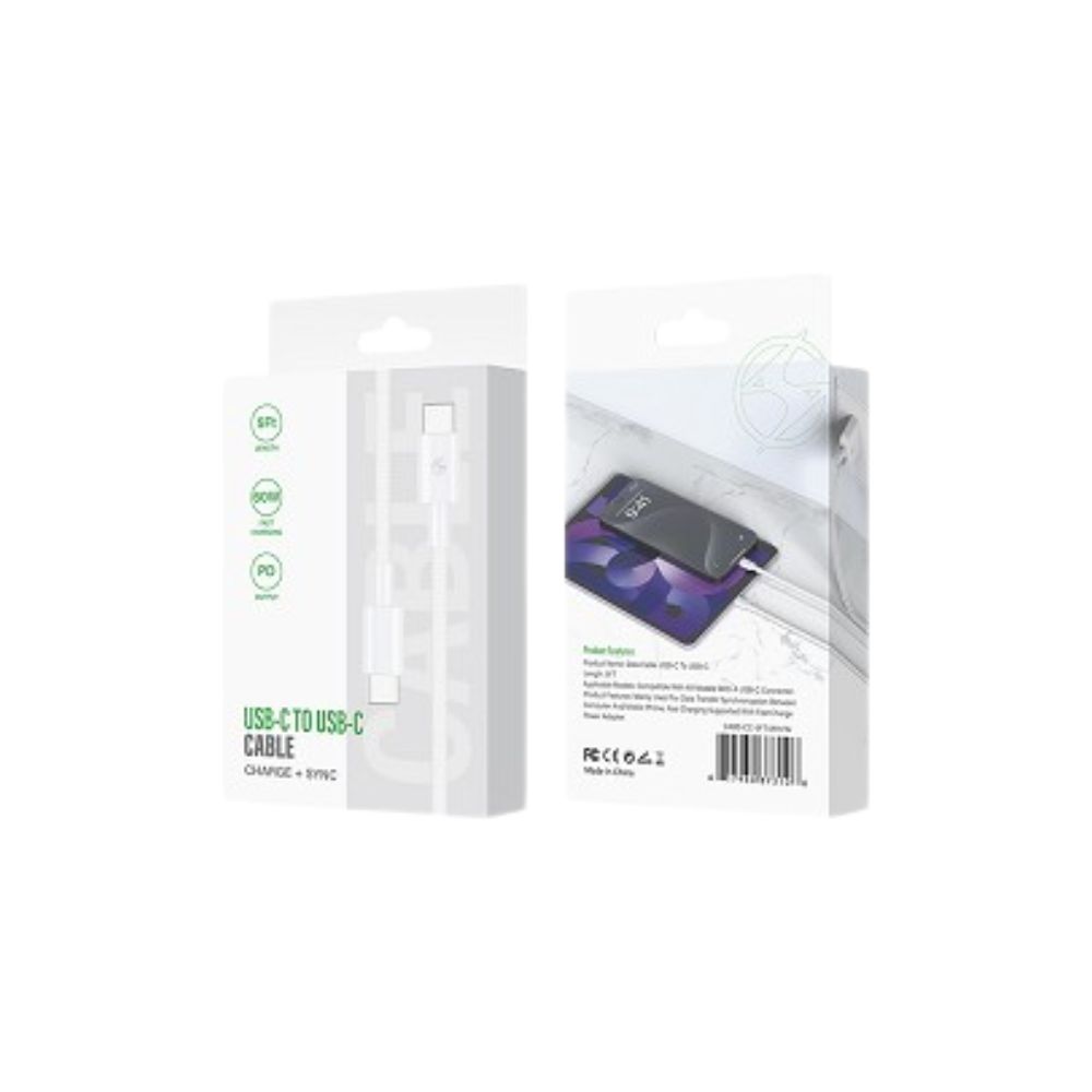 Cable Songz Usb To Type C White 5 Ft 617930359148