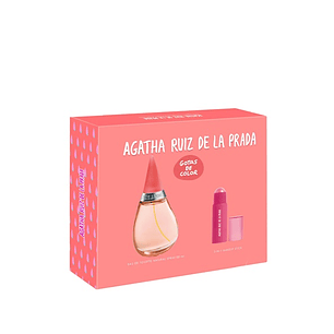 PERFUME GOTAS DE COLOR DAMA EDT 100 ML / LIPS & CHEEK STOCK 5 GR ESTUCHE