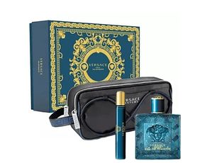 Perfume Eros Versace Varon Edp 100 ml / 10 ml / Neceser Estuche