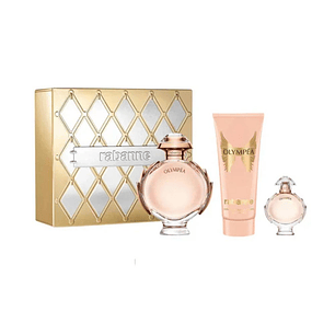 PERFUME OLYMPEA MUJER EDP 80 ML / MINI 6 ML / BODY LOTION 100 ML ESTUCHE