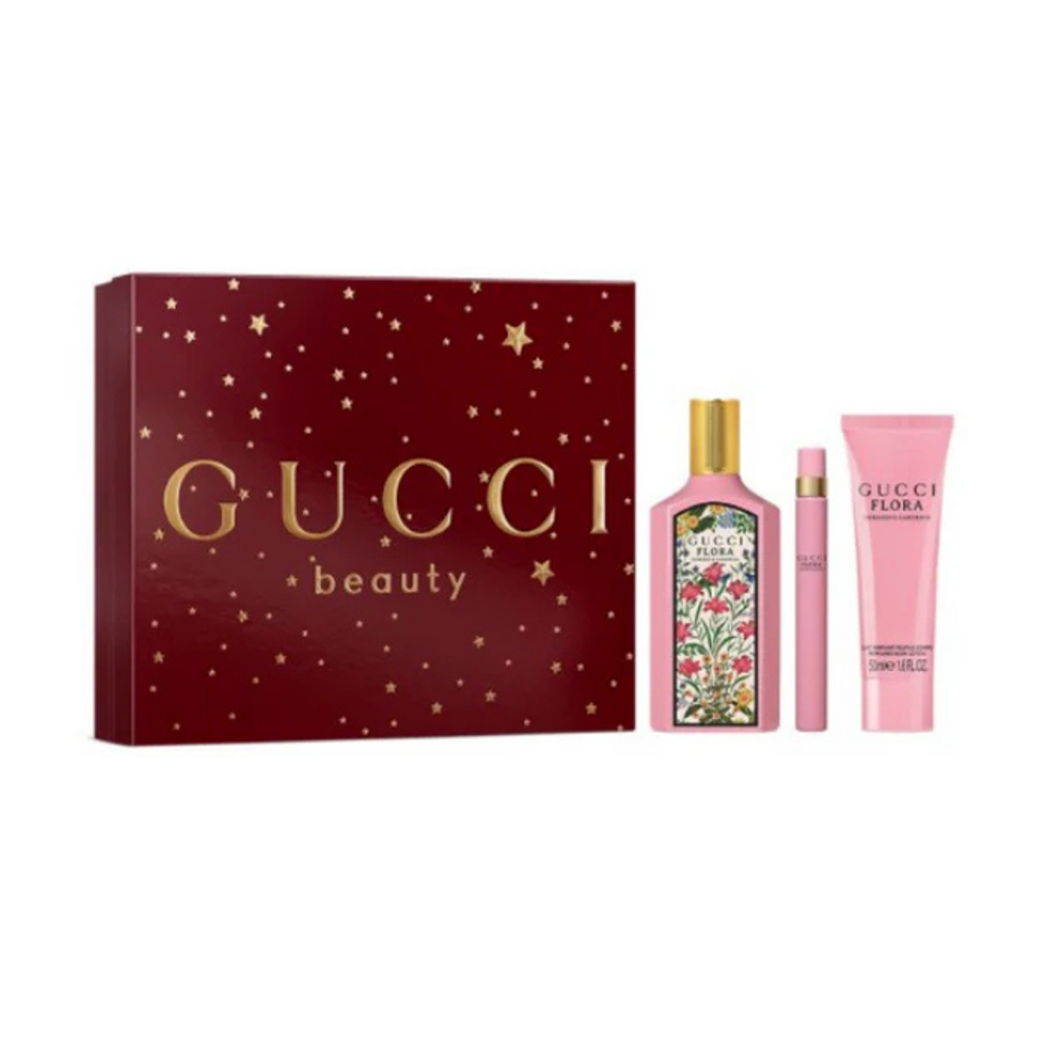 PERFUME GUCCI FLORA GORGEOUS GARDENIA DAMA EDP 100 ML / 10 ML / BODY LOTION 50 ML ESTUCHE