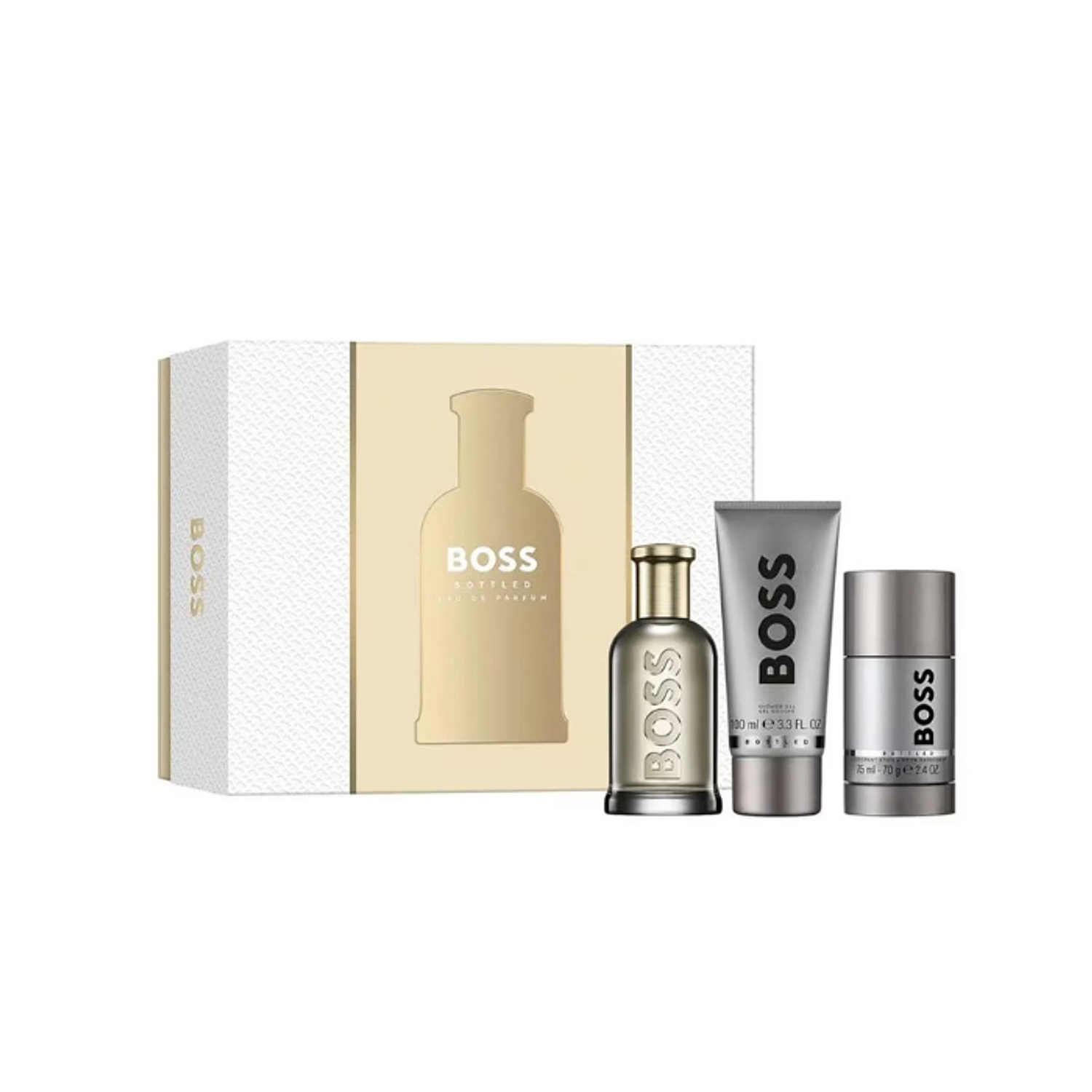PERFUME BOSS BOTTLED VARON EDT 100 ML /  DEO STICK 70 GRS / SHOWER GEL 100 ML ESTUCHE