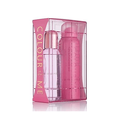 Perfume Colour Me Pink Mujer Edp 100 Ml / Body Spray 150 Ml Estuche