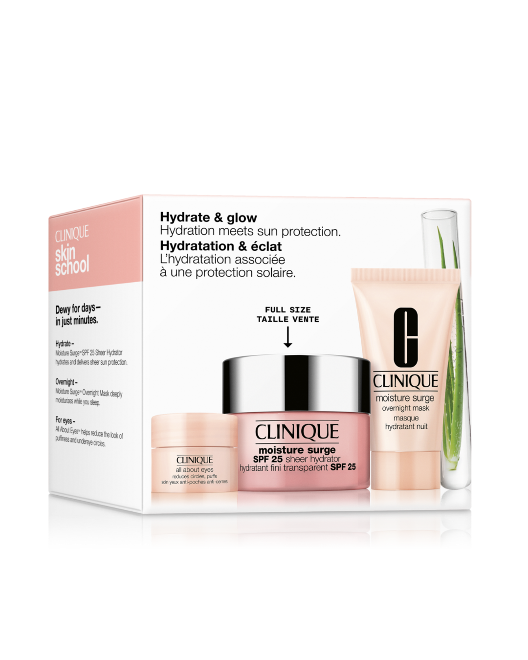 CLINIQUE HYDRATE GLOW 3 PCS ESTUCHE