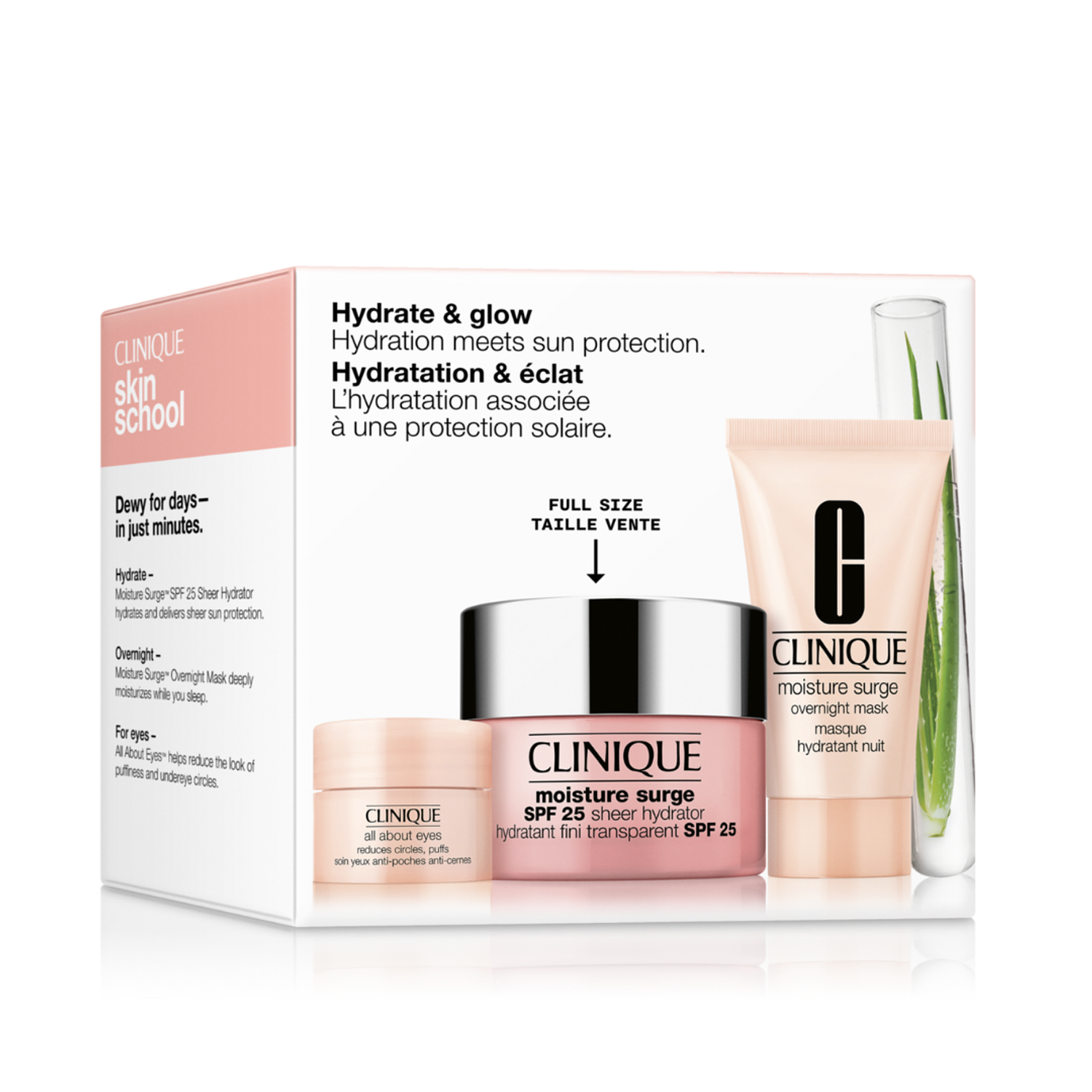 CLINIQUE HYDRATE GLOW 3 PCS ESTUCHE