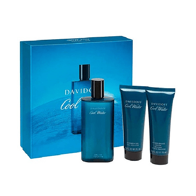 Perfume Cool Water Varon Edt 125 Ml / Shower Gel 75 Ml / After Shave 75 Ml Estuche