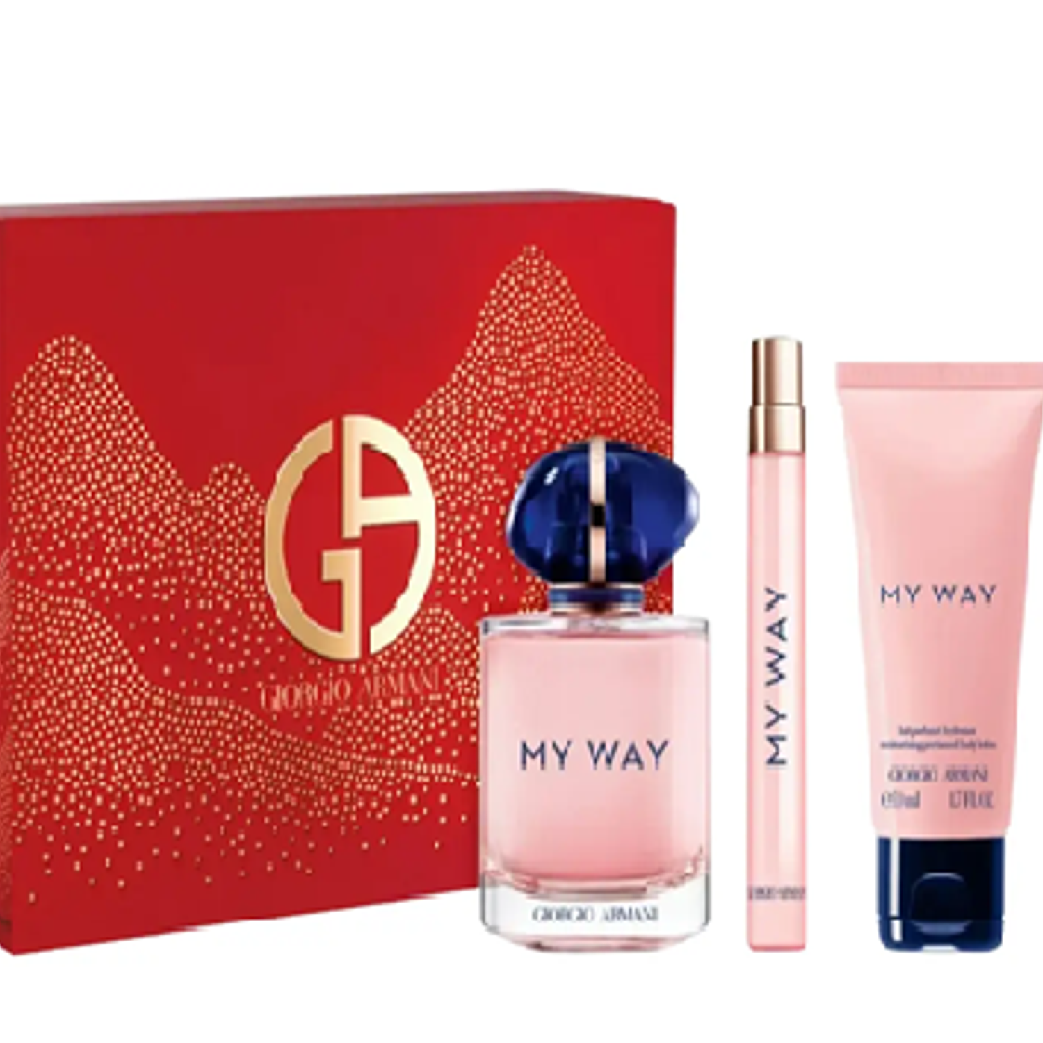 PERFUME MY WAY GIORGIO ARMANI DAMA EDP 90 ML / 10 ML / BODY LOTION 50 ML ESTUCHE