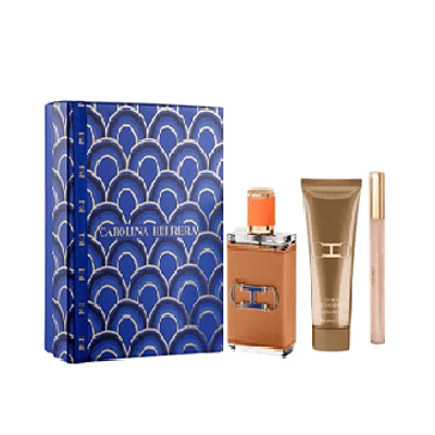 Perfume Ch Insignia Leather Hombre Edp 100 Ml / 10 Ml / Shave Lotion 100 Ml Estuche