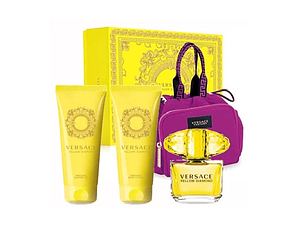 PERFUME VERSACE YELLOW DIAMOND DAMA EDT 90 ML / BODY LOTION 100 ML / SHOWER GEL 100 ML / BOLSO ESTUCHE