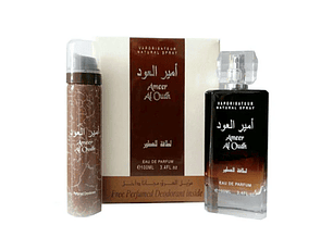 PERFUME LATTAFA AMEER AL OUDH UNISEX EDP 100 ML / DESODORANTE 50 ML ESTUCHE 