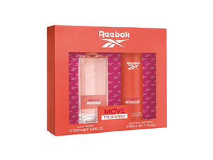 PERFUME REEBOK MOVE YOUR SPIRIT MUJER EDT 100 ML / DESODORANTE 150 ML ESTUCHE