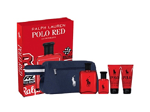 PERFUME POLO RED VARON EDT 125 ML / 40 ML / SHOWER GEL 50 ML  / AFTER SHAVE BALM 50 ML ESTUCHE
