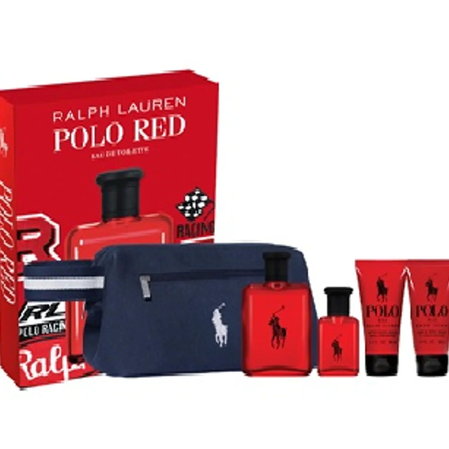 PERFUME POLO RED VARON EDT 125 ML / 40 ML / SHOWER GEL 50 ML  / AFTER SHAVE BALM 50 ML ESTUCHE 1