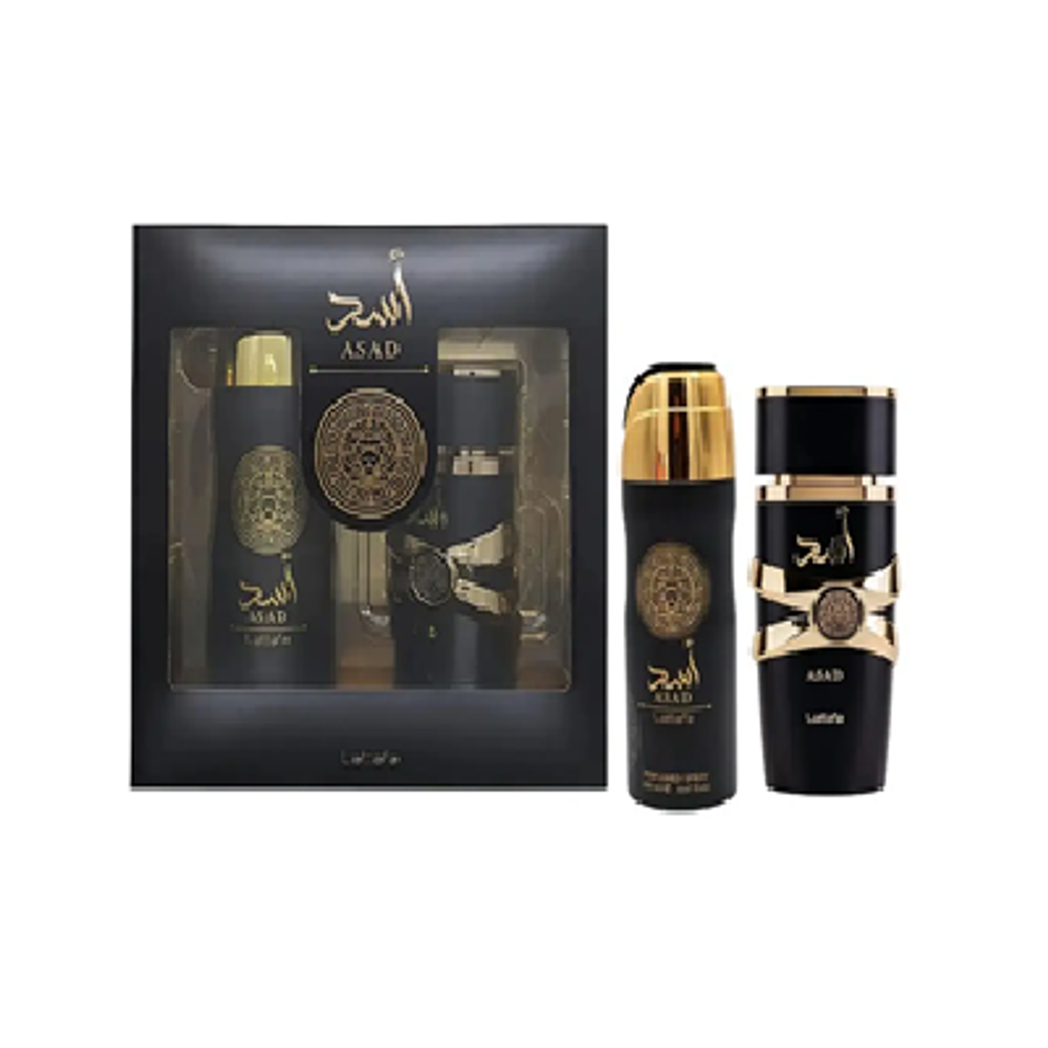 PERFUME LATTAFA ASAD HOMBRE EDP 100 ML / DESODORANTE 200 ML ESTUCHE 1