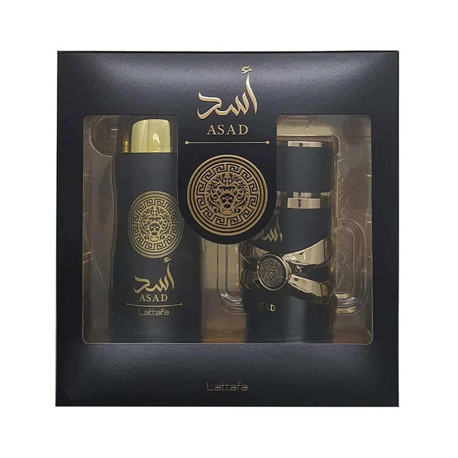 PERFUME LATTAFA ASAD HOMBRE EDP 100 ML / DESODORANTE 200 ML ESTUCHE 2