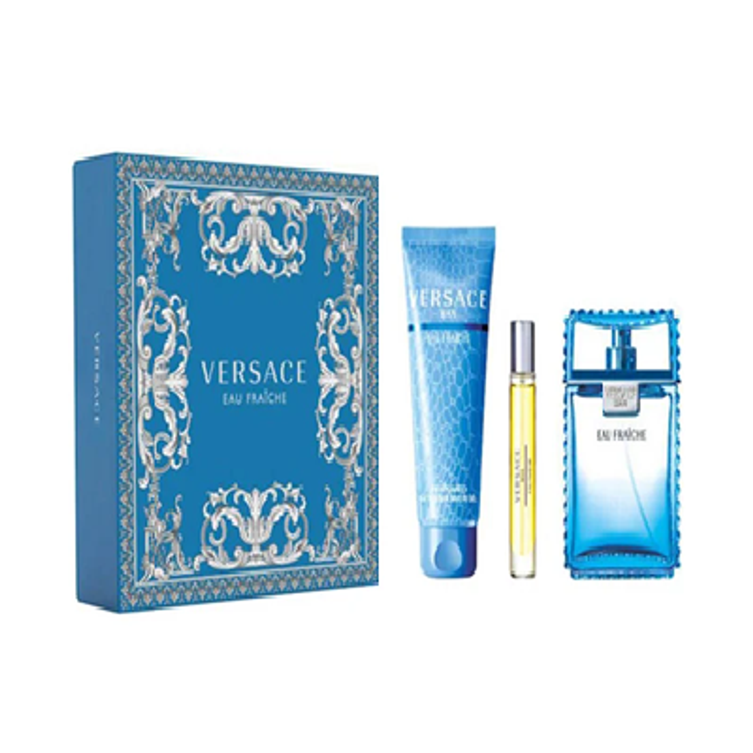 Perfume Versace Eau Fraiche Varon Edt 100 ml / 10 ml / Shower Gel 150 ml Estuche