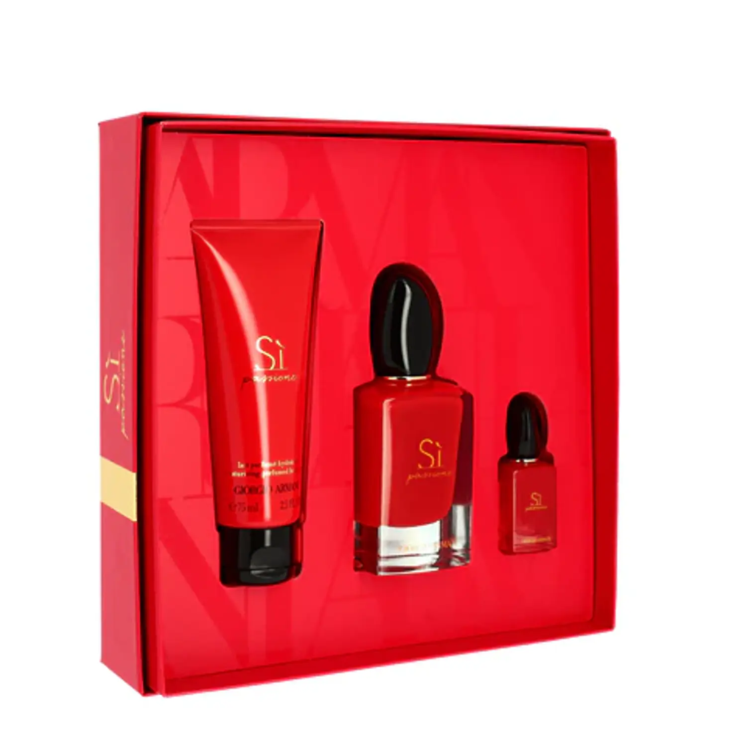 Perfume Si Armani Passione Dama Edp 50 ml / 7 ml / Body Lotion 50 ml Estuche 2