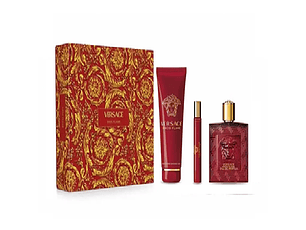 Perfume Eros Flame Versace Varon Edp 100 ml / 10 ml / Shower Gel 100 ml Estuche