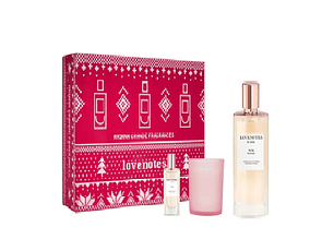 PERFUME LOVENOTES PINK WOODS ARIANA GRANDE DAMA EDP 125 ML / DELUXE MINI / CANDLE ESTUCHE