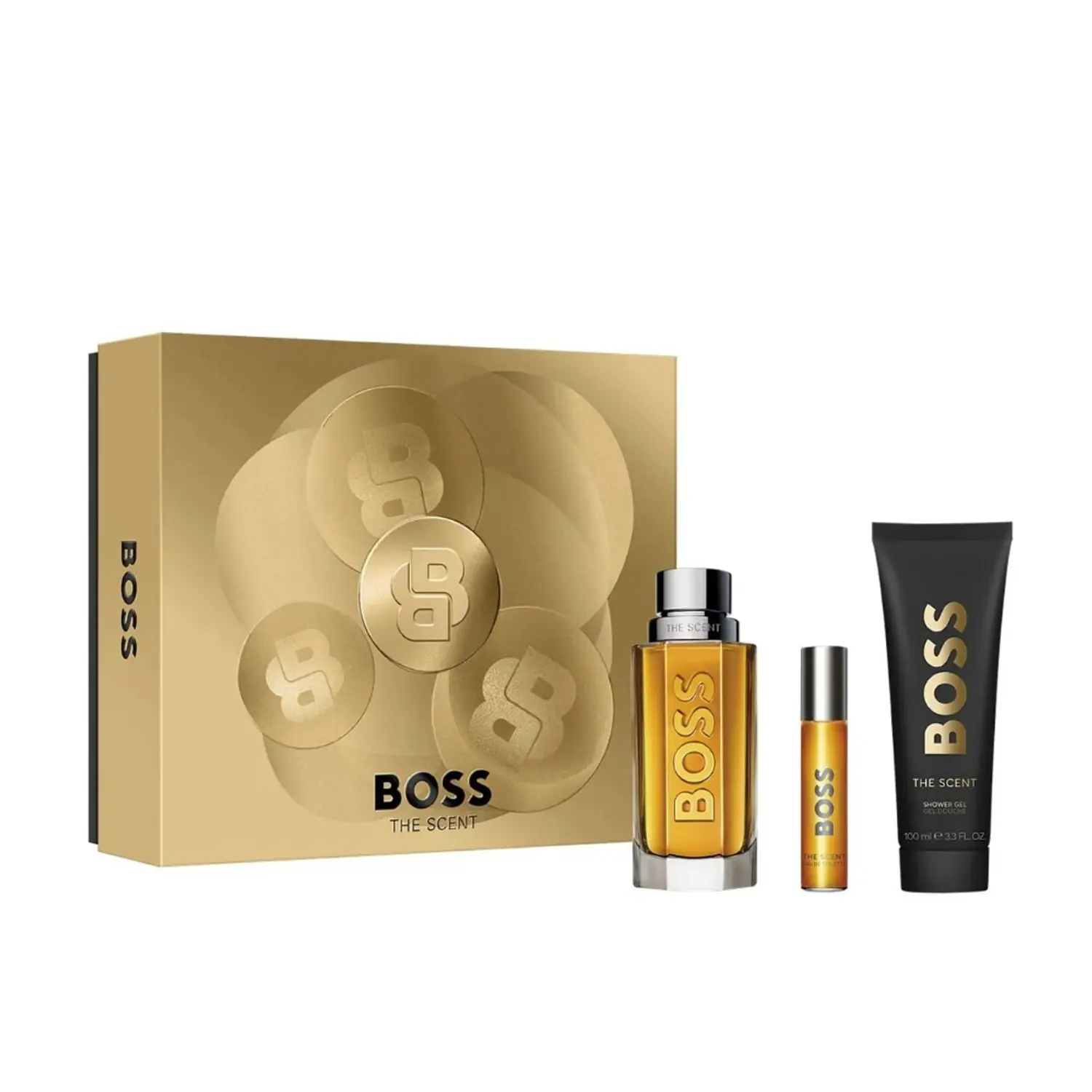 PERFUME BOSS THE SCENT VARON EDT 100 ML / PEN SPRAY 10 ML / SHOWER GEL 100 ML ESTUCHE