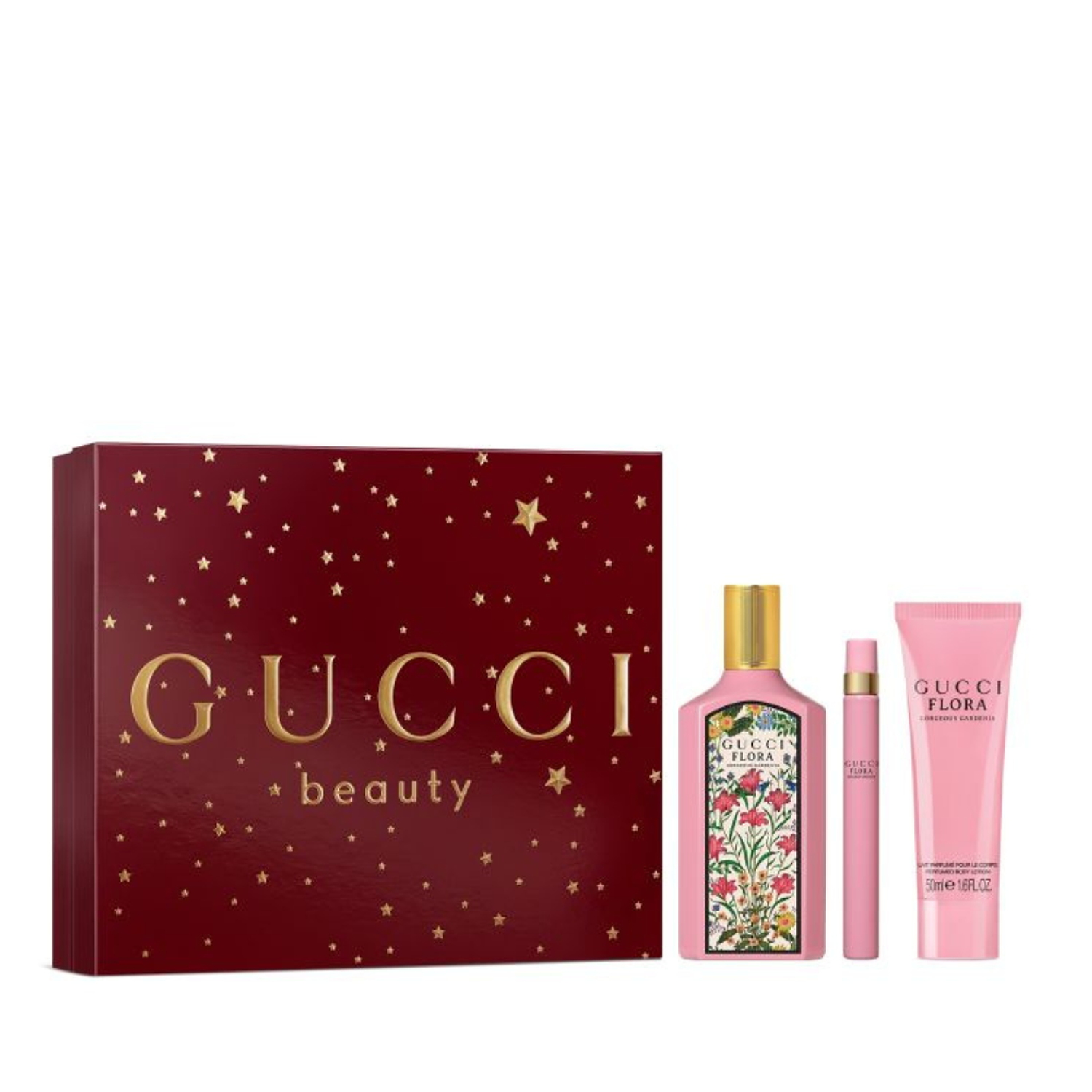 PERFUME GUCCI FLORA GORGEOUS GARDENIA DAMA EDP 100 ML / 10 ML / BODY LOTION 50 ML ESTUCHE