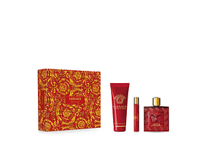 Perfume Eros Flame Versace Varon Edp 100 ml / 10 ml / Shower Gel 100 ml Estuche