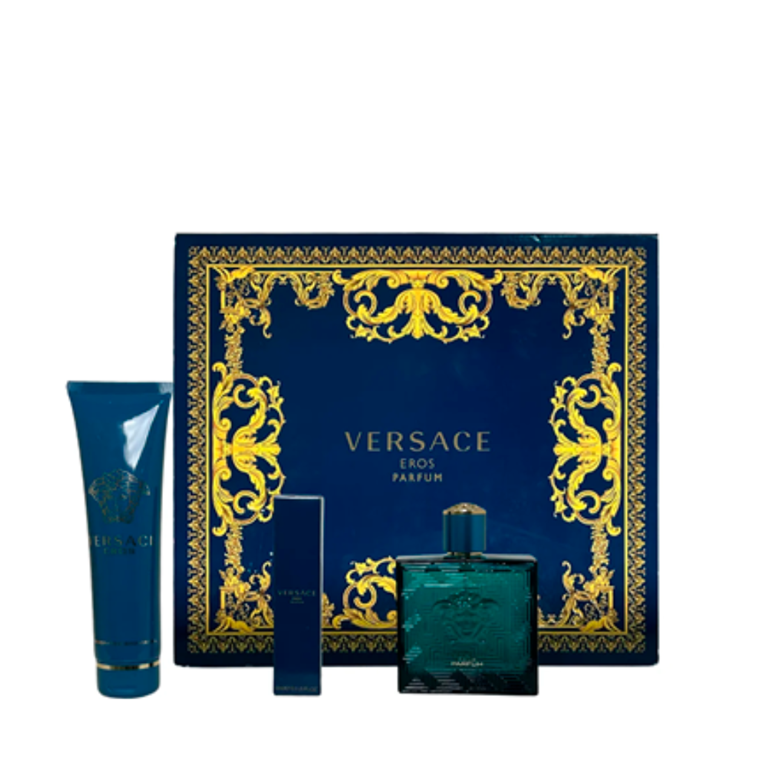 Perfume Eros Parfum Versace Hombre Parfum 100 ml / 10 ml / Shower Gel 150 ml Estuche