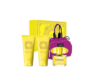 PERFUME VERSACE YELLOW DIAMOND DAMA EDT 90 ML / BODY LOTION 100 ML / SHOWER GEL 100 ML / BOLSO ESTUCHE