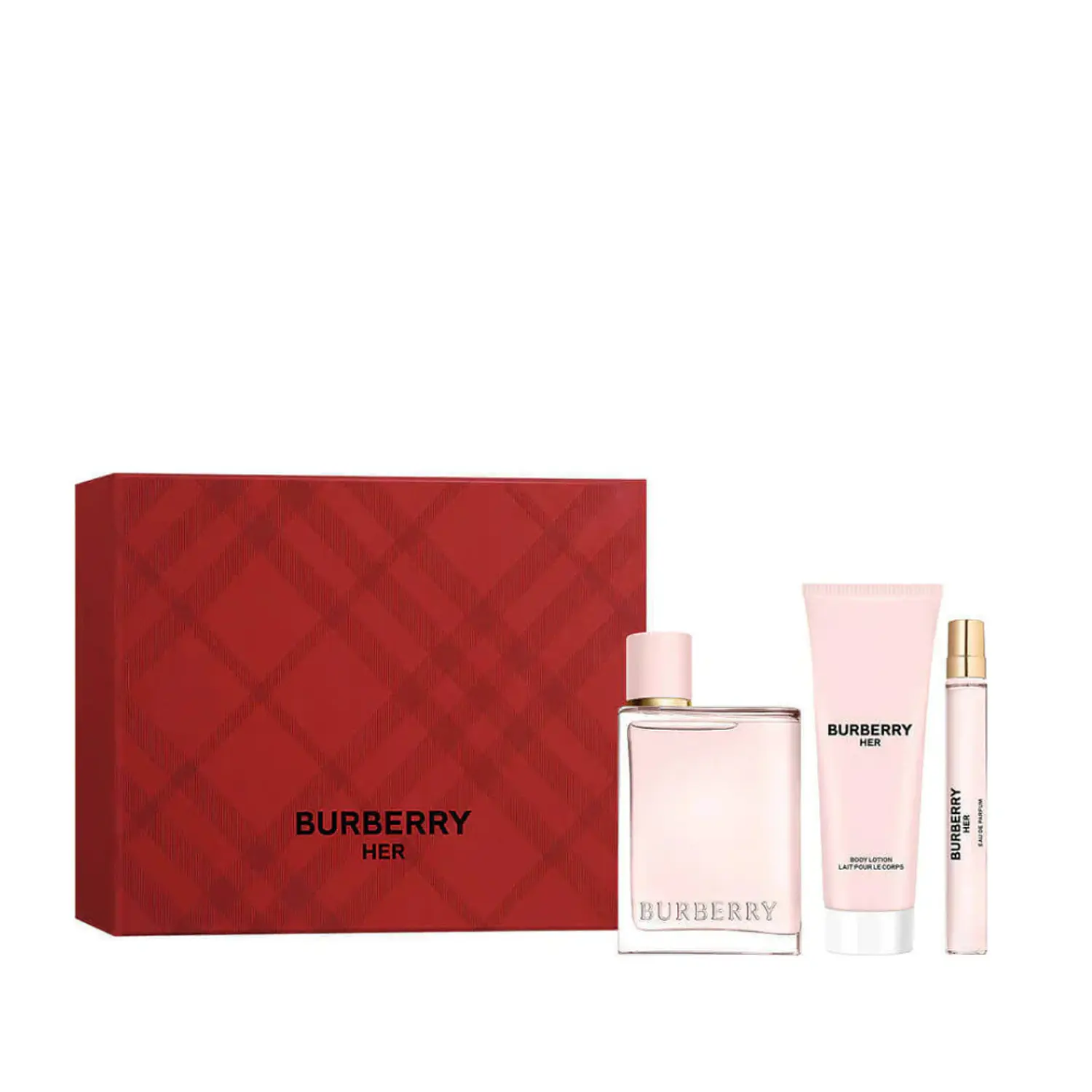 PERFUME BURBERRY HER DAMA EDP 100 ML / 10 ML / BODY LOTION 75 ML ESTUCHE
