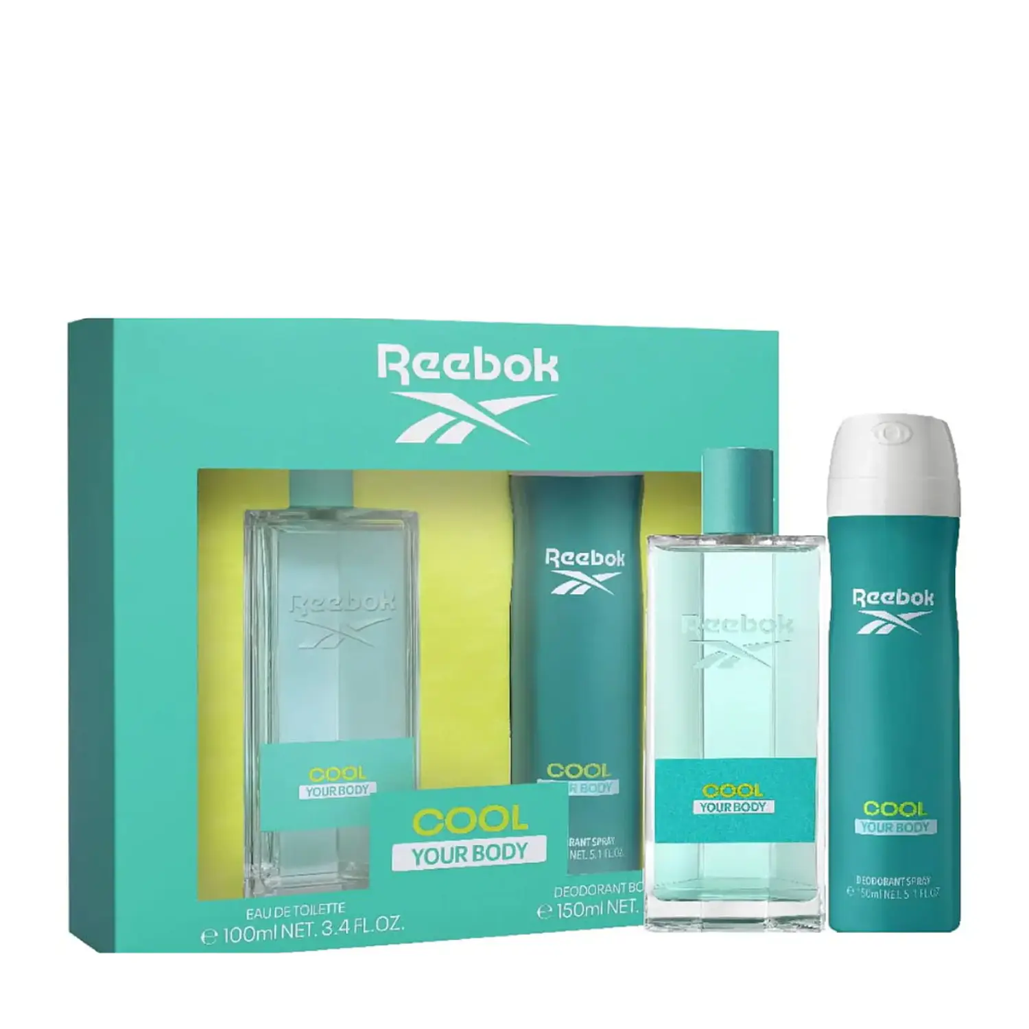Perfume Reebok Cool Your Body Mujer Edt 100 ml / Desodorante 150 ml Estuche