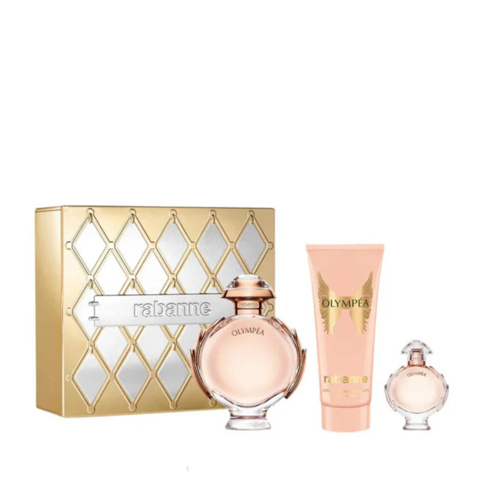 PERFUME OLYMPEA MUJER EDP 80 ML / MINI 6 ML / BODY LOTION 100 ML ESTUCHE