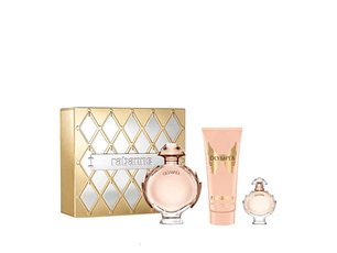 PERFUME OLYMPEA MUJER EDP 80 ML / MINI 6 ML / BODY LOTION 100 ML ESTUCHE