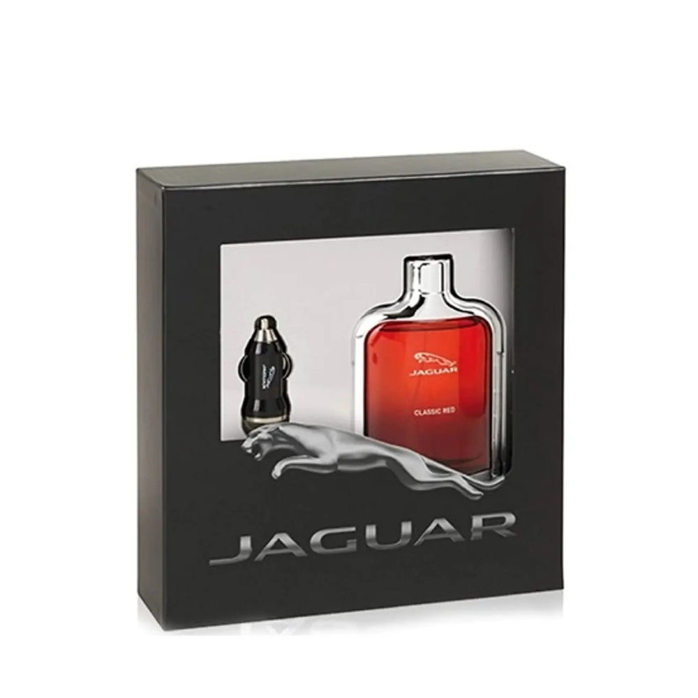 Perfume Jaguar Classic Red Hombre Edt 100 ml / Car Charger Estuche