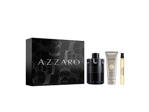 PERFUME AZZARO THE MOST WANTED VARON EDP INTENSE 100 ML / 10 ML / SHAMPOO 75 ML ESTUCHE